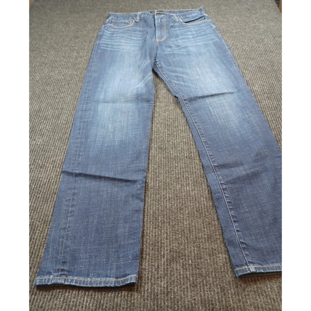 Lucky Brand Men Blue Jeans 329 Classic Straight Leg 36 X 34 Dark Wash‎ Casual
